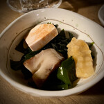 源氏 - お通し（ほや・なまこ・あんきも酢）