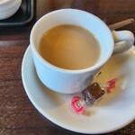 Menhan Ya Ryuu Mon - 食後にコーヒー出て来ます。今日はバレンタインでチョコサービス！