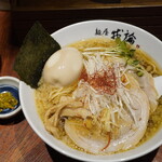 麺屋 我論 - 特製塩ラーメン　1,100円（柚子コショー付き）