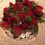 ラカーヴデランパール - 釣り太刀魚の炙りと赤大根