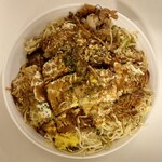 お好みハウス 遊 - 肉玉そば イカ天