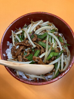 Taihakurou - レバニラ丼、甘味と辛味で臭み抑え！