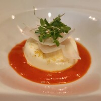 Le Salon de Legumes - 前菜　カリフラワーのブランマンジェ､パプリカソース