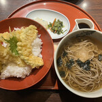 たまき - 天丼定食（蕎麦）