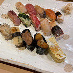 鮨やしろ - にぎり15貫アップ