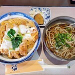 たくみ - Aランチ かつ丼とミニそば(そばかうどんが選べます)