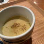 とりアロマ - カルボナーラ風茶碗蒸し