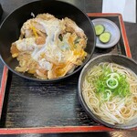 そば辰 - かつ丼(そばに変更)