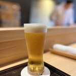 鮨 三心 - 生ビール(800円)