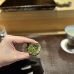 鮨 三心 - 梶谷農園のハーブ巻