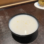 鮨 三心 - 鱈白子の擦り流し