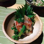 中華香房 凛道 - 炙りキンメダイと菜の花の台湾醤油和え