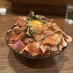 Sumibi Suteki Hidamari An - 3種盛肉丼　大