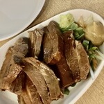 島唄楽宴 ぶんみゃあ - 230208水　沖縄　島唄楽宴ぶんみゃあ　豚三枚肉ラフテー風570円