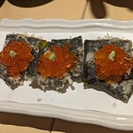 天ぷらとワイン大塩 - お任せ5品①「いくらカナッペ」