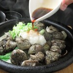 四恩鶏の三種炙り焼き