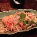 スパイシーマーケット - パッタイ。トッピングはエビをチョイス。贅沢なエビっす！