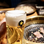 Horumon Yakiniku Tomiya - ビールがうまい！