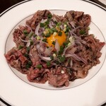 バルひげ - 黒毛和牛Ａ５肩ロースの焼きしゃぶ１５００円