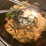 天龍 - 石焼きビビンバ  ブレててすみません(;_;) 