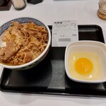 吉野家 - 並、つゆだく、生卵で533円(-.-)