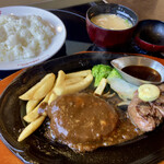 Niku no mansei - ハンバーグと国産牛カットステーキランチ