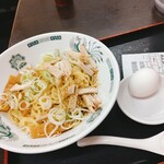 日高屋 - 汁なしラーメン　温泉卵入れる前　全景