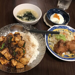 四川居酒屋 パンダ - ☆麻婆丼＋油淋鶏のSET