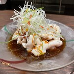 口福菜 亀吉 - 白子の湯引き 麻辣ポン酢