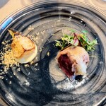 La Brianza - 蕪のフリットミモレットチーズと、鯨のフリットそれぞれで。鯨フリット美味しかったな～(*˘︶˘*).｡.:*♡ 炙りカルパッチョもいいけどフリットもいいわ〜