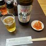 丸福 - 瓶ビールとお通し