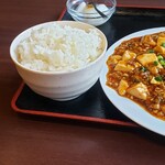 五福楼 - 杏仁豆腐・ご飯
