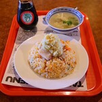 Wantan Shoppu Nanamaru - むしどりチャーハンセット(900円)
                        スープわんたん2個入り