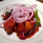 くろさわ東京菜 - 鳥の唐揚げトマト甘酢炒め