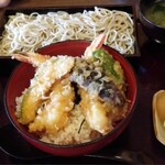 Hiratsuka Kyouka - 天丼セット（そば大盛り）