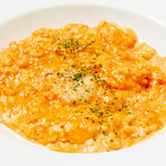 Shrimp tomato cream risotto