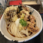 たけうちうどん店 - 下足と舞茸天ぶっかけ　1,000円