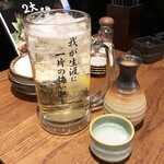 Kurodori Fani- - ジムビームメガハイボール740円、誠鏡 幻1合770円。幻、からすぎずにキレがあって、お料理に合う美味しさです。この後は八海山の熱燗4合をいただいて帰路につきました