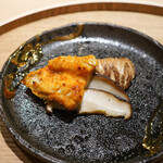 蓬左茶寮 - 焼き河豚　平松どんこ椎茸