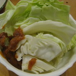 でんじろう - キャベツ味噌添え