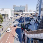 カフェ ノースライト - 東台橋の上から見たJR田端駅北口