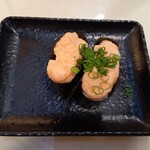 鬼ヘい寿司 - サーモン中落ち軍艦