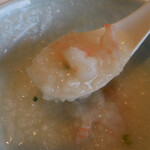 四川豆花飯荘 - 海老のお粥；海老アップ