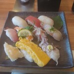 さんきゅう水産 - サービスランチ寿司10貫