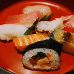 Katsura Sushi - 令和5年2月
                      すし定食の寿司盛り合わせ