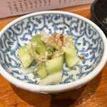 すし青木 - セロリ浅漬け(220円)