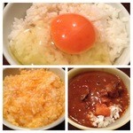 肉山 - 〆のご飯　　ＴＫＧ　又は　ビーフシチューライスどちらか選べます