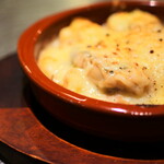 Oyster and potato gratin dauphinois