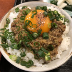 そば処 鞍手茶屋 - 肉味噌ＴＫＧ