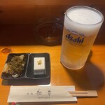 Ajidokoro Wakou - 生ビールとお通し